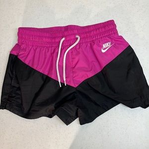 Nike Color Block Black and Magenta Shorts - Women’s Size Small